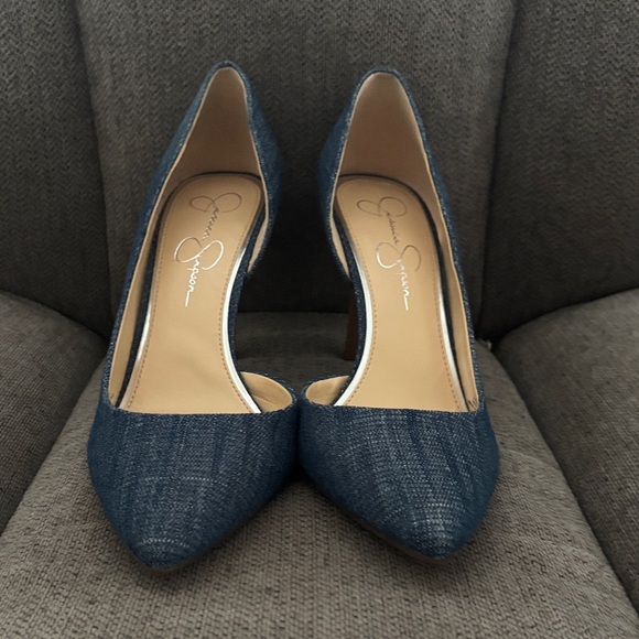 Jessica Simpson Shoes - Jessica Simpson Denim Pointed-Toe Heels | Classic Pumps